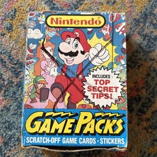 Nintendo Game Packs Topps 1989 Super Mario Box ( X Box) 48 Unopened Packs picture