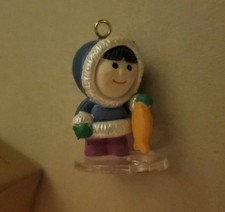Avon Wee Winter Friends Eskimo Miniature Tiny Cute Ornament VINTAGE NOS NIB picture