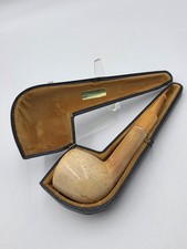 Antique D.P. Ehrlich Boston Large Meerschaum Tobacco Pipe Genuine Amber Stem picture