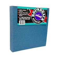 Vintage Acme Canvas 3-Ring Binder Blue Denim 1.5