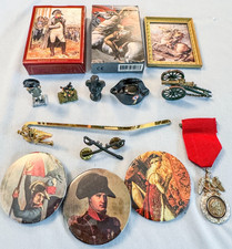 Napoleon Collectibles Hat Cannon Bust Soldier Statue Pins Buttons Opener Cards picture