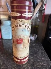 R.H. Macy & Company Promotional Vintage Tin/ With Original Macys Tag picture