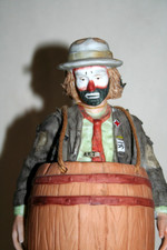 HAND SIGNED DATED VINTAGE VAGABOND CLOWN EMMETT KELLY Jr HOBO FIGURINE 80s LTD picture