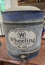 VINTAGE WHEELING CORRUGATING COMPANY Galvinized Water Dispenser  picture