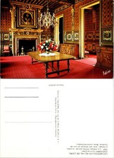 VALOIRE Postcard Cheverny Chateau Dining Room France Vintage Color Photo Crease picture