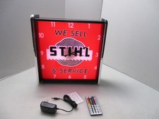 Stihl Chain Saws LED light up Advertising wall clock Brand New picture