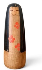 Vintage Sanpei Yamanaka Kokeshi Doll Plum Blossom Japanese Wooden Folk Art 13.5c picture