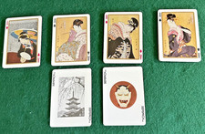 Vintage Ukiyo-E Playing Cards Complete Deck, 2 Jokers - Sanyo, Tokyo Japan picture