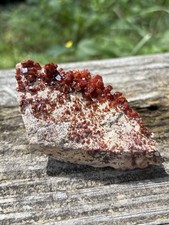 Natural Red Vanadinite Crystal- Raw Bright Red 3.2” Vanadinite Crystal Cluster picture