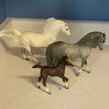 Breyer Andalusian Family White, Gray Dapple, Brown Foal picture
