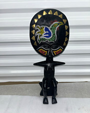 Handcrafted Wooden Ashanti Fertility Doll Sitting Figure - Message Design Choice picture