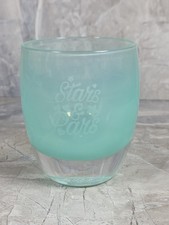Glassy Baby Seafoam Hand Blown Glass Candle Holder Limited Fundraiser Rare picture