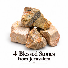 4 Blessed Stones from Jerusalem Holy Land Christian Gift Religious Keepsake picture