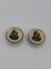Antique Pair of Grover Cleveland Lapel Studs. Buttons. 1880's, 1890's. picture