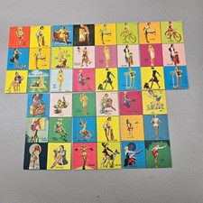 Vintage Mutoscope Pin-Up Arcade Cards 6-Up Uncut Panels Litho Lot 7 Pc picture