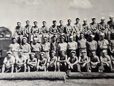 Vintage 1940s WWII US Navy Sailors Group Snapshot Pacific Theater picture