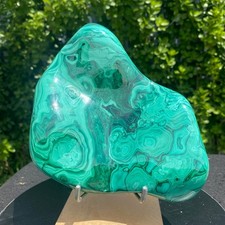 5.07LB Natural glossy Malachite transparent cluster rough mineral sample picture