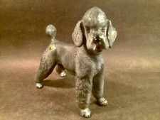Vintage Majolica Poodle Dog Figurine Austria c.1950's picture
