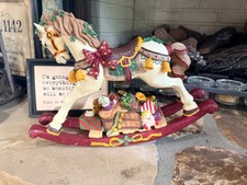 Vintage Christmas Rocking Horse  15 x 12 x 5 picture