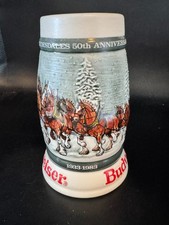 Budweiser Clydesdales 50th Anniversary 1933-1983 Ceramic Beer Stein Mug picture
