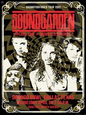 Soundgarden Pearl Jam Badmotorfinger tour 1992 Poster  Metal Sign 9