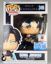 Funko Pop Sung Jinwoo (Aura) #2496 (Pre Release) Exclusive And Pop Protector  picture