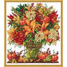 Design Works Crafts Fabulous Fall Counted Cross Stitch Kit, Multicolor picture