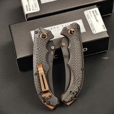 Portable Outdoor Folding EDC Knife Carbon Fiber Handle Multi-use Pocket Tool picture