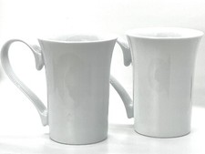 2 Starbucks 11 Oz  White Fabrique Contemporary Mug Cup Coffee Tea Hot Cocoa picture