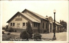 Julesburg Colorado CO RR Train Station Depot PACIFIC LINE c1930s RPPC Postcard picture
