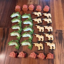 3o 1996 Primal Lite Mountain Moose Blow Mold String Light Lake Life Cabin Decor picture