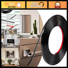 Matte Black Peel and Stick Wall Molding Trim 0.25in x 40Ft - Easy Install, DIY D picture
