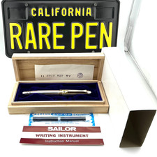 1990s Rare SAILOR SMOOTH STERLING SILVER FOUNTAIN PEN  14K H-M nib NEW STICKERED picture