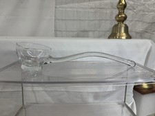 Vintage Clear Glass Hand Blown Serving Ladle 13” for Punch Bowl picture