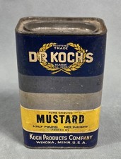 Vintage DR KOCH'S Winona Minnesota MUSTARD Spice TIN picture