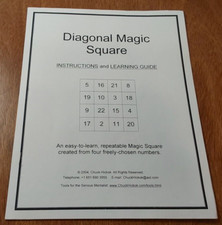 Diagonal Magic Square: Instructions Guide; Hickok, Chuck - Signed 73/250 picture