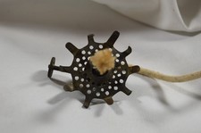Antique Unmarked 15 mm Diameter Thread Oil Lamp Burner with Round Wick picture