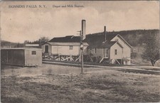 Depot Milk Station Skinners Falls New York NY Railroad RPO Artino 1912 Postcard picture