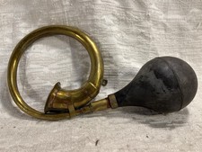 Antique Brass Auto Horn Rubber Bulb Intact Horn Works Mounting Bracket -- 7987 picture