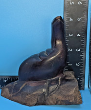 Vintage Hand Carved Ironwood Seal Sea Lion Figurine 5.5