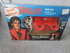 Vintage 1984 MICHAEL JACKSON'S THRILLER View-Master 3D Set Reels + 3D Viewer BOX picture