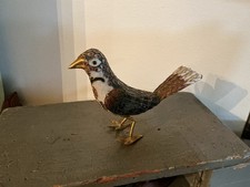 Vintage Chinese Cloisonné Bird Figurine Brass & Enamel picture