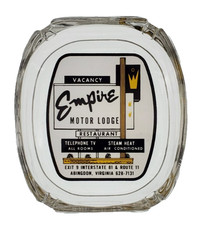 Vintage Marketing Ashtray / Empire Motor Lodge Restaurant / Abingdon Virginia VA picture