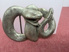 VTG Rattlesnake Snake Belt Buckle #1962 Great American Products 1991 Made in USA picture