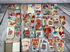 VTG Lot 48 Valentines Cards mid century many kinds 20’s 30’s 1940’s ❤️❣️❤️‍🔥 picture