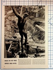 1940s Carl Milles Orpheus Fountain Stockholm Bomb Shelter Magazine Page picture