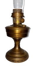 Vintage 1920's-30's Aladdin Model 12 Kerosene Oil Lamp Solid Brass Font & Burner picture