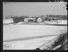 Photo:Frederick Maryland Farm 1940 Winter Snow Barns House picture