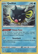 2020 POKÉMON SWORD AND SHIELD BLACK STAR PROMO #51 QWILFISH FULL ART picture