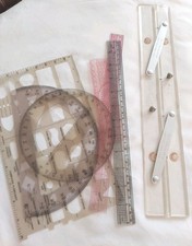 Vintage -  C Thru Ruler Co -  Drawing - Drafting Tools - 7 Pieces - See details picture